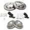 99-05 Cadillac Chevy GMC Pickup SUV Van Front & Rear Premium Posi Semi Metallic Pad & Rotor Kit