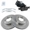 99-08 BMW 3 Series Multifit Front METALLIC Brake Pad & Rotor Kit