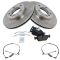 00-05 BMW Z4, 3 Series Multifit Front METALLIC Brake Pad, Sensor, & Rotor Kit