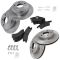 99-04 Jeep Grand Cherokee Front & Rear METALLIC Brake Pad & Rotor Kit