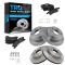 99-04 Jeep Grand Cherokee Front & Rear METALLIC Brake Pad & Rotor Kit