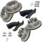 99-07 Ford E250, E350 SRW w/4 Wheel ABS Front & Rear METALLIC Brake Pad & Rotor Kit