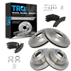 2002-09 Trailblazer Envoy Ascender Rainier Rear Premium Posi Ceramic Brake Pad & Rotor Kit