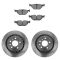 02-09 Saab 9-5 299mm Vented Rear Disc Brake Rotor & Ceramic Pad Set