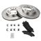 08-13 Chevy GMC Full Size Pickup; SUV Front Premium Posi Metallic Brake Pads & Rotors