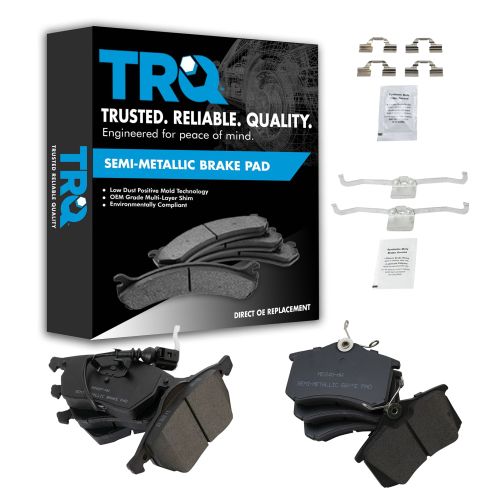 Front & Rear Premium Posi Semi-Metallic Disc Brake Pads Kit (Set of 8)