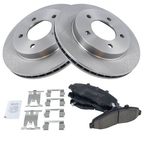 Ford F150 F150 Heritage Front Ceramic Brake Pad & Rotor Kit TRQ BKA11348