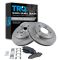 97-04 Ford F150 Pickup Front Premium Posi Ceramic Disc Brake Pad & Rotor Kit