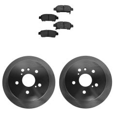 04-10 Toyota Sienna Rear SEMI-METALLIC Brake Pad & Rotor Kit