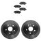 04-10 Toyota Sienna Rear SEMI-METALLIC Brake Pad & Rotor Kit