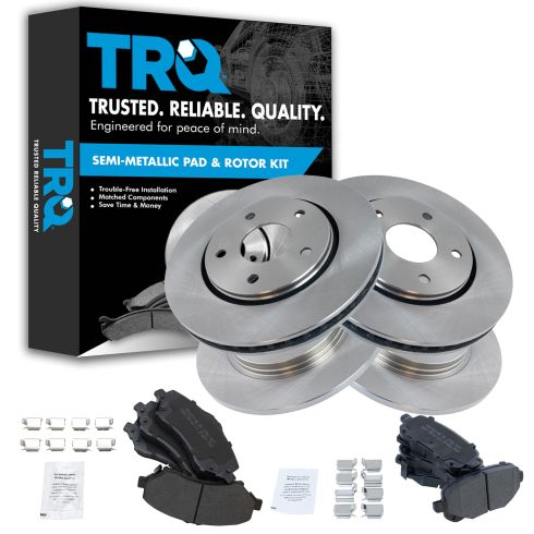 08-10 T&C; 09-10 Journey, Routan Front & Rear Premium Posi Semi-Metallic Disc Brake Pad & Rotor Kit