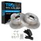 Rear Semi-Metallic Disc Brake Pads (MD325) & 2 Rotor Kit Toyota Solara