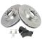 07-14 Audi Q7; 03-06, 08-13 Cayenne; 04-08 VW Touareg Front Disc Brake Rotor & Metallic Pad Kit