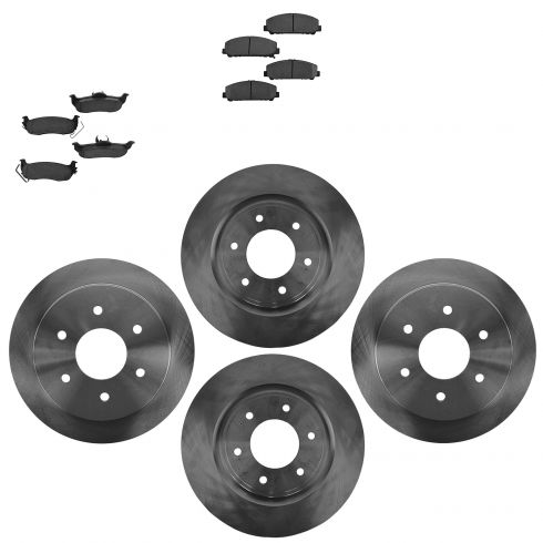 Rear Brake Rotors /& Ceramic Pad for 2005-2009 2010 2011 2012 NISSAN PATHFINDER
