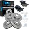 04-10 Saab 9-3 Front & Rear Ceramic Brake Pad & Rotor Kit