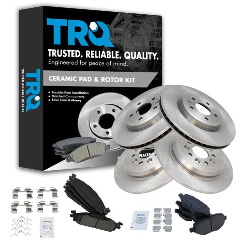 10-11 Flex, Taurus, MKS, MKT Front & Rear Ceramic Pad & Rotor Kit