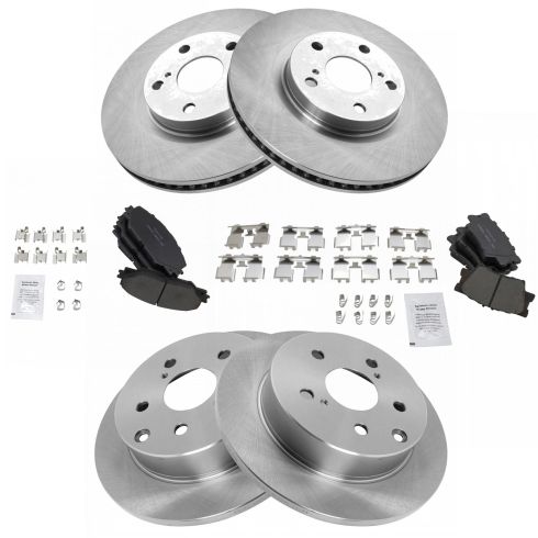 Toyota Rav4 Front & Rear Ceramic Brake Pad & Rotor Kit TRQ BKA11521