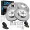 06-12 Toyota Rav4 with 3rd Row Seat Front & Rear Disc Brake Rotors with Ceramic Pads