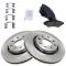 04-11 Aveo; 13-15 Spark; 09 G3 Swift Front Disc Brake Rotor Pair & Semi Metallic Pads