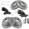 99-04 Jeep Grand Cherokee Front & Rear Disc Brake Rotor with Ceramic Pads Set