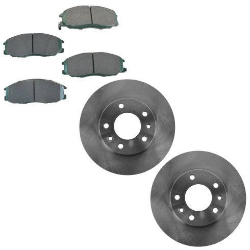 Front Ceramic Brake Pad Set /& Rotor Kit for 2002-2003 Kia Sedona