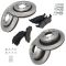 12-15 Ford F150 Front & Rear Disc Brake Rotor w/ Premium Posi Ceramic Pad Set