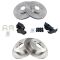 01-07 Chrysler PT Cruiser Front & Rear Posi Ceramic Brake Pad & Rotor Set