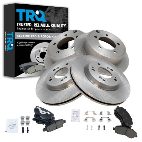 11-14 200; 07-10 Sebring; 07-14 Compass Front & Rear Ceramic Pad & Rotor Kit