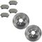 09-15 A4; 08-15 A5; 09-15 Q5 Rear Semi-Metallic Brake Pad & Rotor Kit