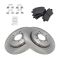 06-09 A4, A4 Quattro Rear Brake Rotor 288MM & Semi Metallic Pad Kit