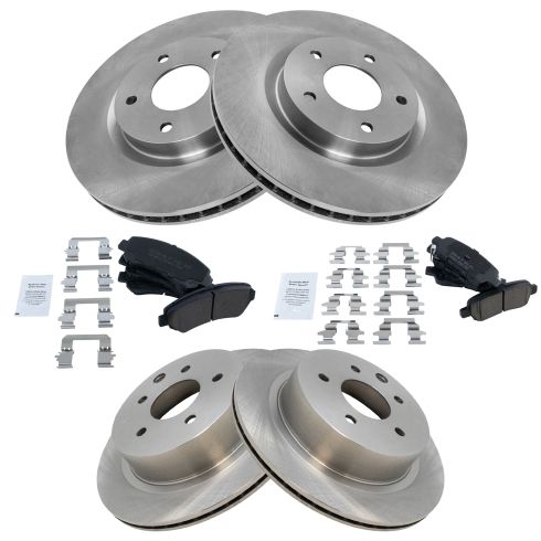 Nissan Rogue Rogue Select Front Rear Ceramic Brake Pad Rotor Kit