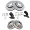 02-05 Envoy, Trailblazer, Rainier Front & Rear Ceramic Brake Pad & Rotor Kit