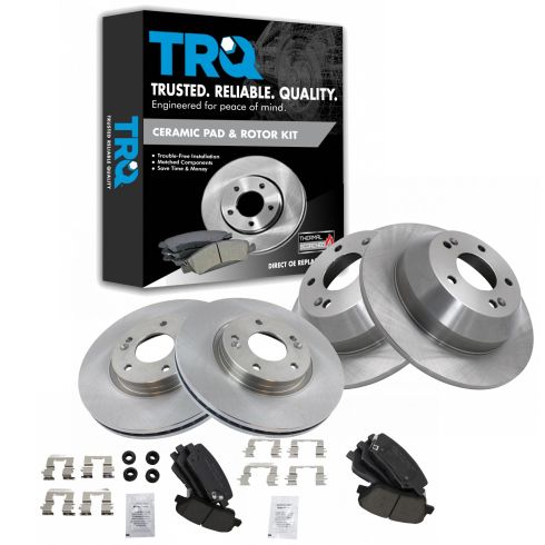 Front Rear Ceramic Brake Pads For Hyundai Santa Fe Kia Sorento 2010 2011-2013