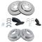 05-11 Nissan Frontier Pathfinder Xterra Equator 4.0L Front & Rear Ceramic Pad & Rotor Kit