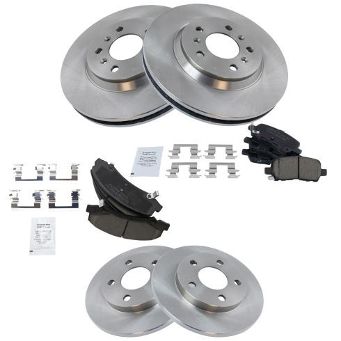 2011 Chevrolet Impala Front & Rear Ceramic Brake Pad & Rotor Kit TRQ ...