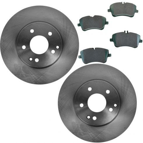 Nakamoto Brake Rotor Driver /& Passenger Side Front Pair for Mercedes C CLK SLK