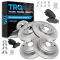 03-04 Honda Pilot Front & Rear Semi-Metallic Disc Brake Pad & Rotor Kit