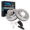 98-04 Nissan Frontier 2WD 2.4L Front Posi Ceramic Brake Pad & Rotor Kit