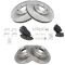 2004-08 Acura TL Front & Rear Premium Posi Ceramic Disc Brake Pad & Rotor Kit