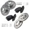 95-97 Toyota Avalon Front & Rear Premium Posi Ceramic Disc Brake Pad & Rotor Kit