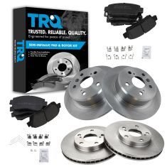 95-97 Toyota Avalon Front & Rear Semi-Metallic Disc Brake Pad & Rotor Kit