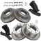 99-05 GM Full Size Truck Front & Rear Posi Ceramic Pad & Rotor Kit