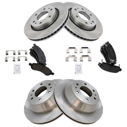 Rotors w//Ceramic Pads OE Brakes 06-07 Rainier Ascender Envoy Front