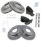 01-03 Mazda Protege Front & Rear PremiumPosi Ceramic Brake Pad & Rotor Kit