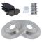 14-16 Town & Country, 13-16 Grand Caravan, 13-14 Ram,Rear  Premium Posi Ceramic Brake Pad & Rotors