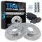 14-16 Town & Country, 13-16 Grand Caravan, 13-14 Ram,Rear  Premium Posi Ceramic Brake Pad & Rotors