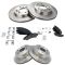 15-16 Escalade, 15-16 Escalade ESV, 14-16 Silverado 1500 Front & Rear Rotor Set w/ posi ceramic Kit