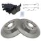 13-16 Ford Fusion Rear Posi Ceramic Brake Pad & Rotor Kit