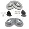 11-14 GTI,11-14 Jetta TDI Front & Rear CERAMIC Brake Pad & Rotor Kit