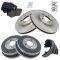 01-07 Taurus; 01-05 Sable Front & Rear Posi Ceramic Brake Pads, Rotors, Drum & Shoe Kit